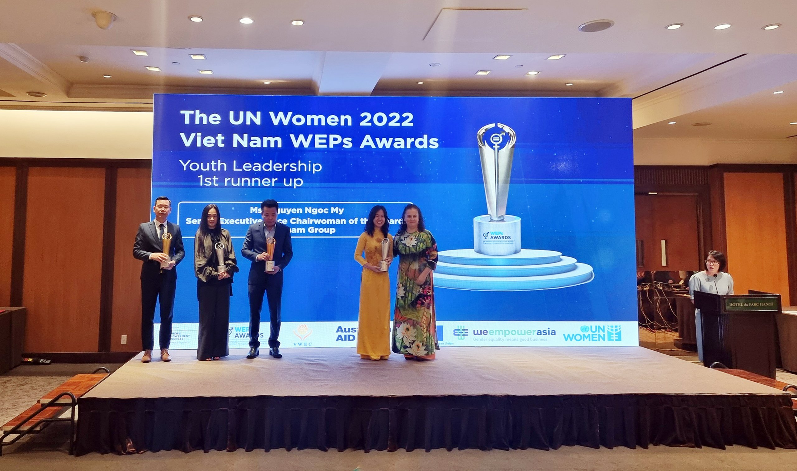 Ms. Nguyen Ngoc My received the national-level second prize in the category "Young leaders committed to promoting gender equality" of WEPs award 2022