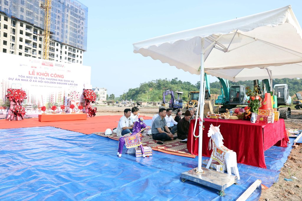 Bứt phá tiến độ, NOXH Golden Square Lào Cai tiếp tục khởi công tòa nhà thứ 3 – Tòa N02 và Tòa Thương mại Dịch vụ