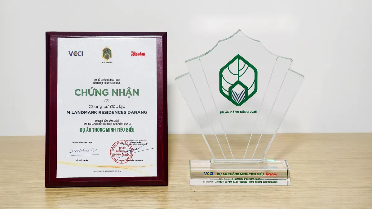 Dự án M Landmark Residences Danang và khách sạn Courtyard By Marriott Danang Han River được vinh danh tại chương trình Dự án đáng sống 2025