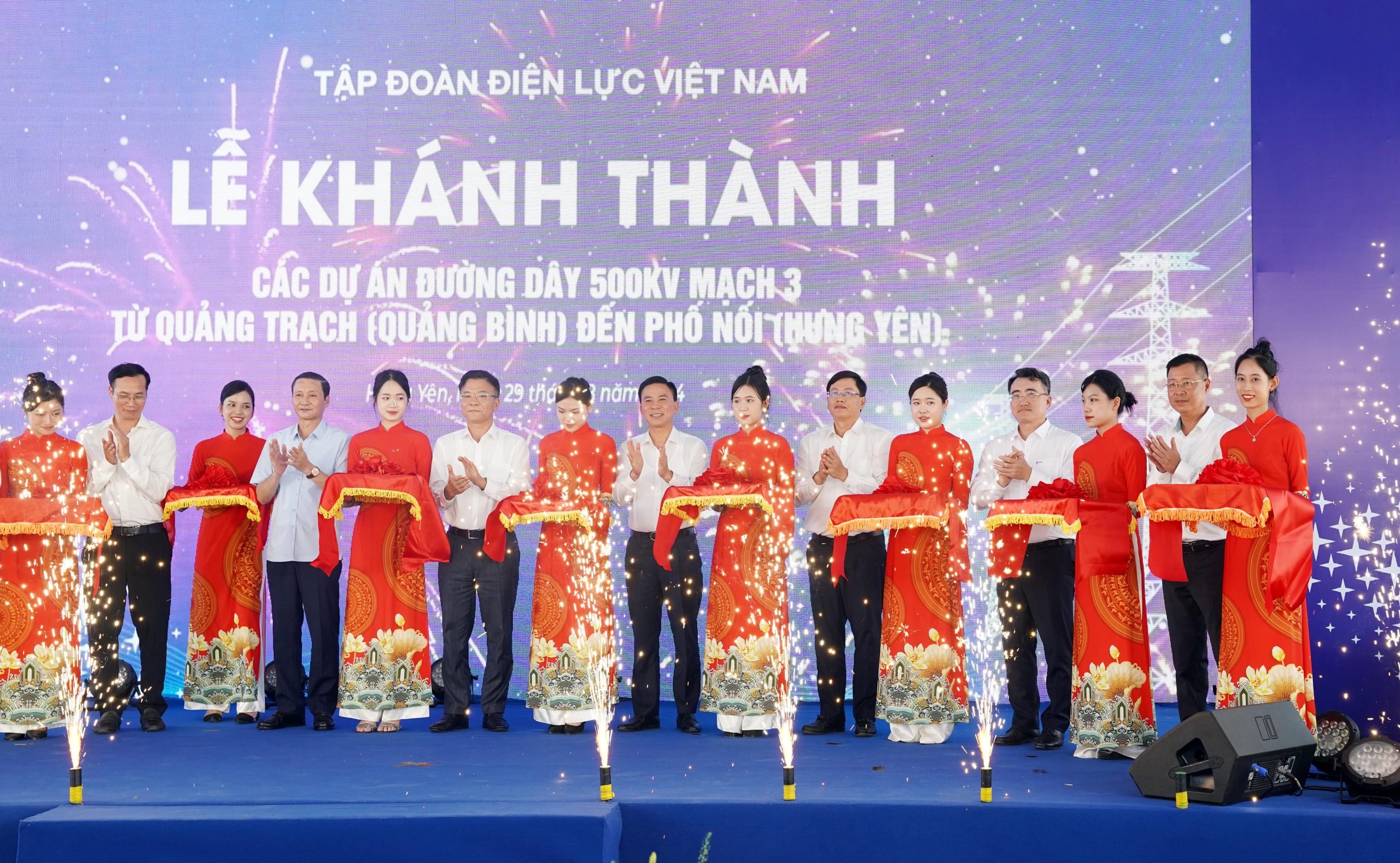 Khánh thành Đường dây 500kV mạch 3 từ Quảng Trạch đến Phố Nối – dự án được ví là “Bản hùng ca trong thời đại mới”