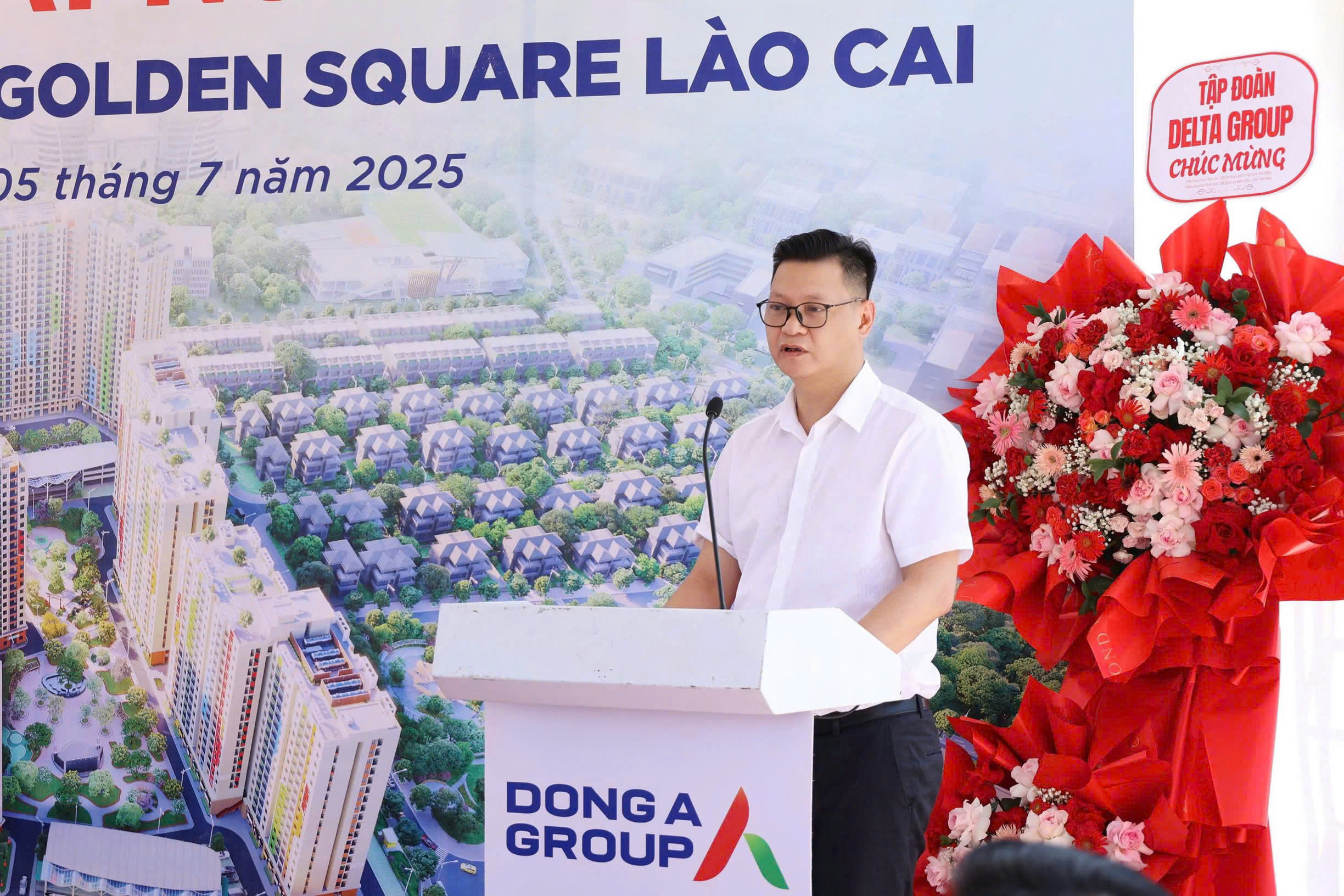 Lễ cất nóc Tòa N01A, N01B dự án NOXH Golden Square Lào Cai