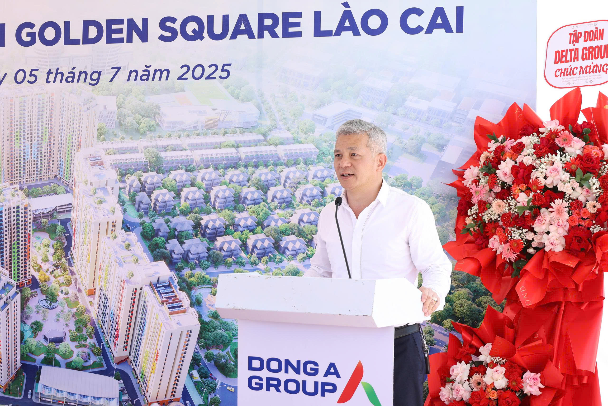 Lễ cất nóc Tòa N01A, N01B dự án NOXH Golden Square Lào Cai